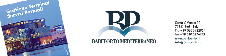 Realizzazione di 1/4 di pagina per Bari Porto Mediterraneo 